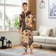 thumbnail image 4 of Delicious Cookies Adult Onesie Pajamas Slim Fit Christmas One Piece Suit Pjs for Women and Men Hooded Zipper, 4 of 7