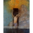 thumbnail image 2 of Redon, Odilon 12x14 Black Ornate Wood Framed with Double Matting Museum Art Print Titled - Christ on the Cross, 2 of 4