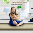 thumbnail image 1 of Modern Abstract Runner Rug 2x6 Washable Hallway Runner Rug, Non Slip Non-Shedding Soft Floor Carpet, Low-Pile Minimalist Bordered Runner for Bedside Laundry Bathroom, Brown, 1 of 8