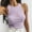 Purple, variant on Elvqul Sleeveless Tank Tops for Women Crewneck Womens Camisole Solid Ribbed Pullover Undershirts Yellow