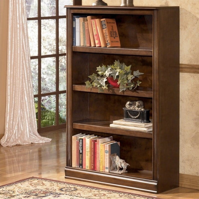 Ashley Furniture Hamlyn Medium 4 Shelf Bookcase In Medium Brown