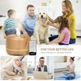 thumbnail image 2 of Homeweeks 300ml Essential Oil Diffuser, Quiet Aromatherapy Mist Diffusers for Essential Oils, Wood Grain, Ultrasonic, Remote Control, Timer, 7 Colors Light for Bedroom (300ml Yellow Wood Grain), 2 of 7
