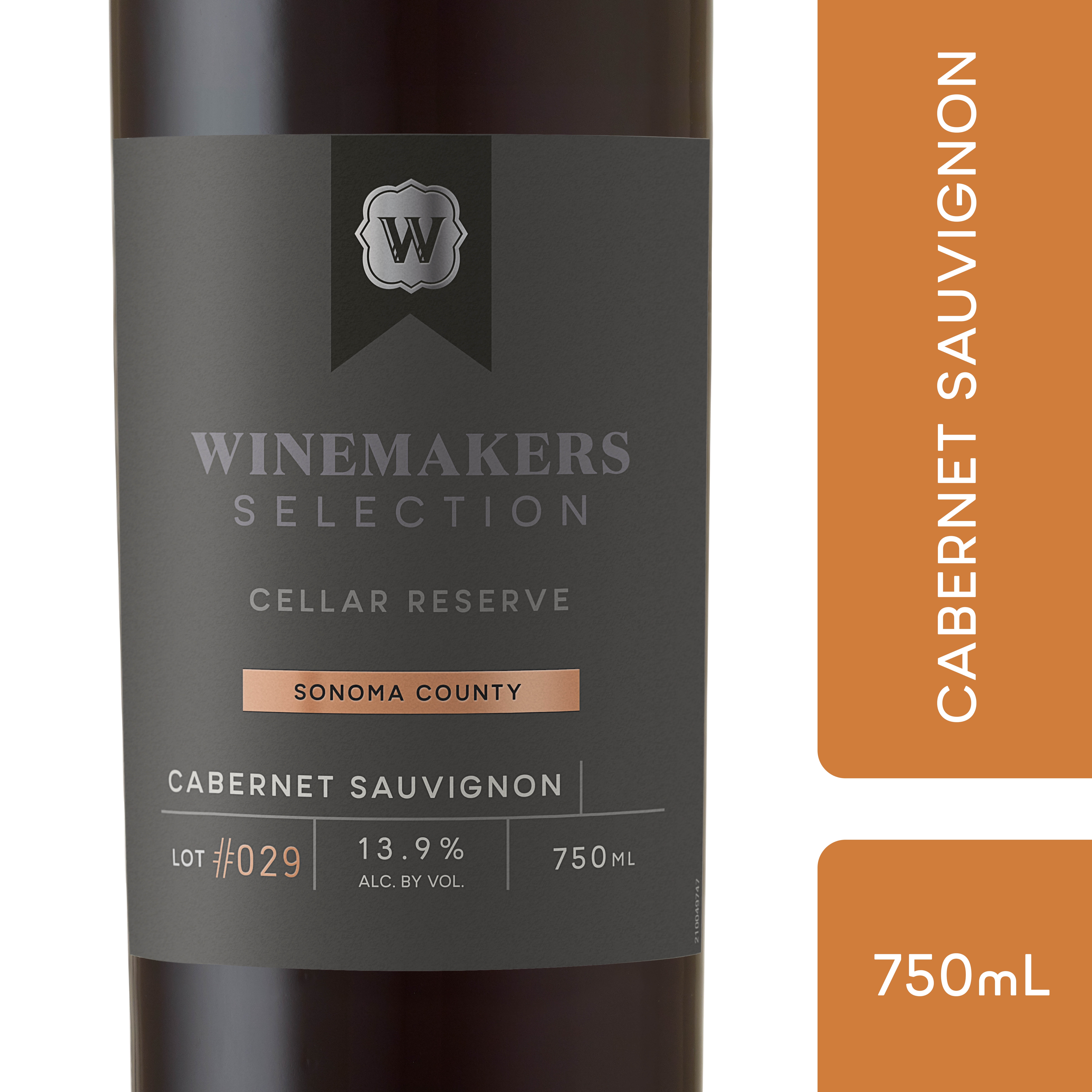 Winemakers Selection Cellar Reserve Cabernet Sauvignon Red Wine, California, 750ml (Glass Bottle)