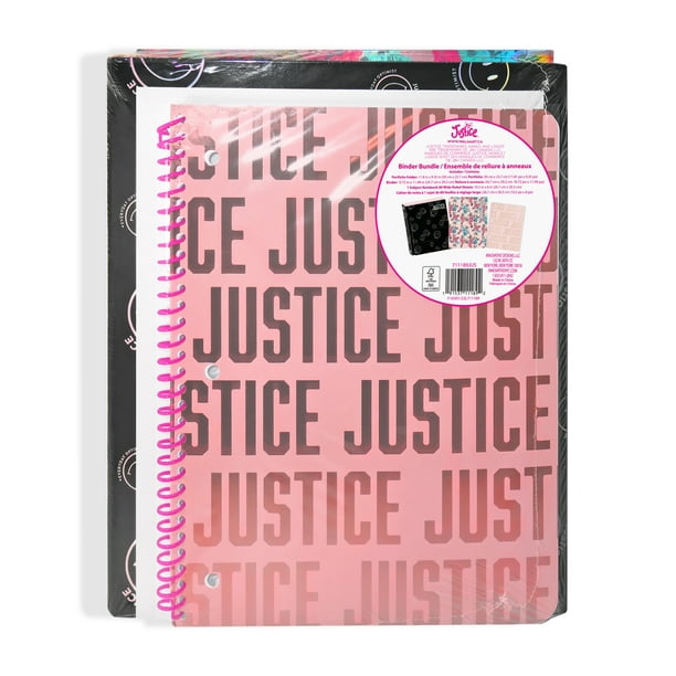envase Constitución Cercanamente Justice Binder Bundle, 1" Binder, Notebook, Paper Pocket Folder - Walmart .com