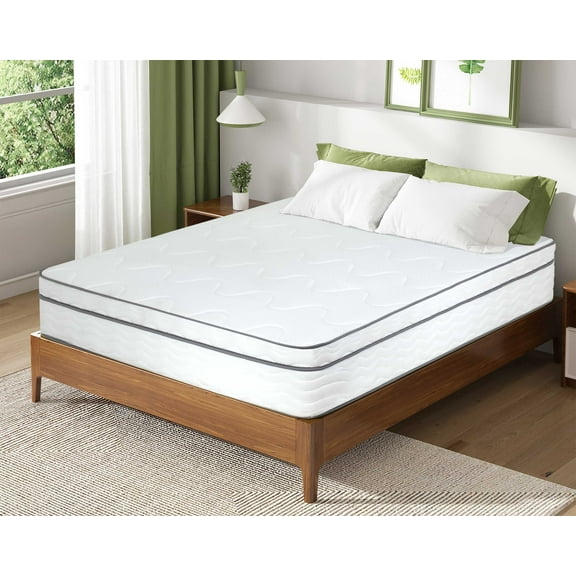 YRLLENSDAN 6/8/10/12 Inch Queen Mattress in a Box Bed Queen Size Mattresses with Innerspring Queen Mattress Memory Foam Medium Firm Certipur-US Queen Bed Mattress