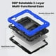 thumbnail image 3 of Funda para iPad Pro de 11 pulgadas (M4) 5.ª generación 2024, funda protectora resistente a los golpes con protector de pantalla, soporte giratorio de 360°, correa para mano/hombro, 3 of 9