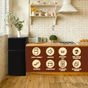 Tacool Small Mini Fridge with Top Freezer Compact Refrigerator Dual Door with Adjustable Thermostat Black for Home New