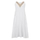 thumbnail image 4 of ICHUANYI Clearance Women's Summer V Neck Lace Fashion Casual Solid Color Sleeveless Cotton Linen Long Dress(White, M) ICHUANYI WER2023080816357, 4 of 8