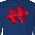 thumbnail image 4 of Inktastic Autism Awareness Be Kind Red Puzzle Piece Long Sleeve Youth T-Shirt, 4 of 5