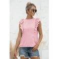 thumbnail image 4 of Sweet Soft Petal Ruffle Sleeveless Summer Blouse, 4 of 4