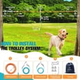 thumbnail image 6 of Upgraded Heavy Duty Dog Trolley System - 100ft with 10ft & 15ft Tie Out , Outdoor Lead for Large Dogs  to 250lbs, 6 of 6
