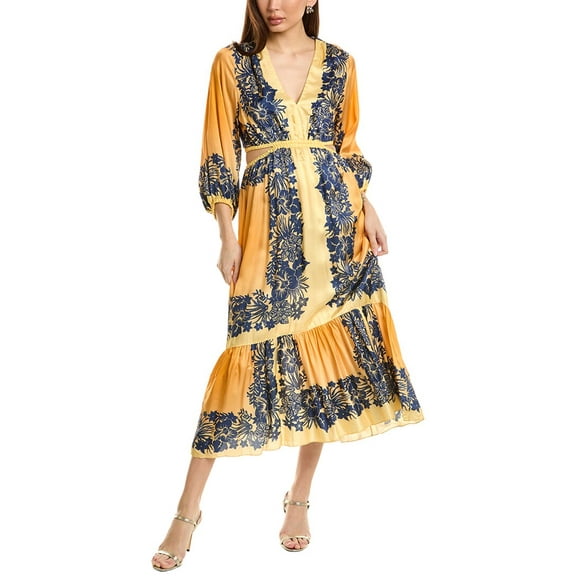 Sandro womens Maxi Dress, 36, Orange