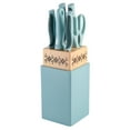 thumbnail image 3 of Spice by Tia Mowry - Savory Saffron Mint 7-Piece Cutlery Set with Block, 3 of 6