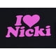 thumbnail image 3 of Camisa corta Woxlica I Heart Nicki y2k para mujer negra S, 3 of 3