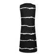 thumbnail image 4 of Innerwin Tunique Robe Midi Rayée Imprimée Robes Débardeurs pour Femmes Col Rond Ample Robe d'Été Noire TTG, 4 of 7