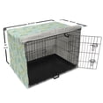 thumbnail image 6 of Tropical Dog Crate Cover, Monstera Coconut Palm Leaves in Soft Tones Paradise Forest Jungle Botany, Easy to Use Pet Kennel Cover Small Dogs Puppies Kittens, 7 Sizes, Pale Blue and Khaki, by Ambesonne, 6 of 6