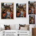 thumbnail image 4 of Designart "Mughal Gardens Beige and Orange Indian Art" Cityscapes Wall Decor, 4 of 5