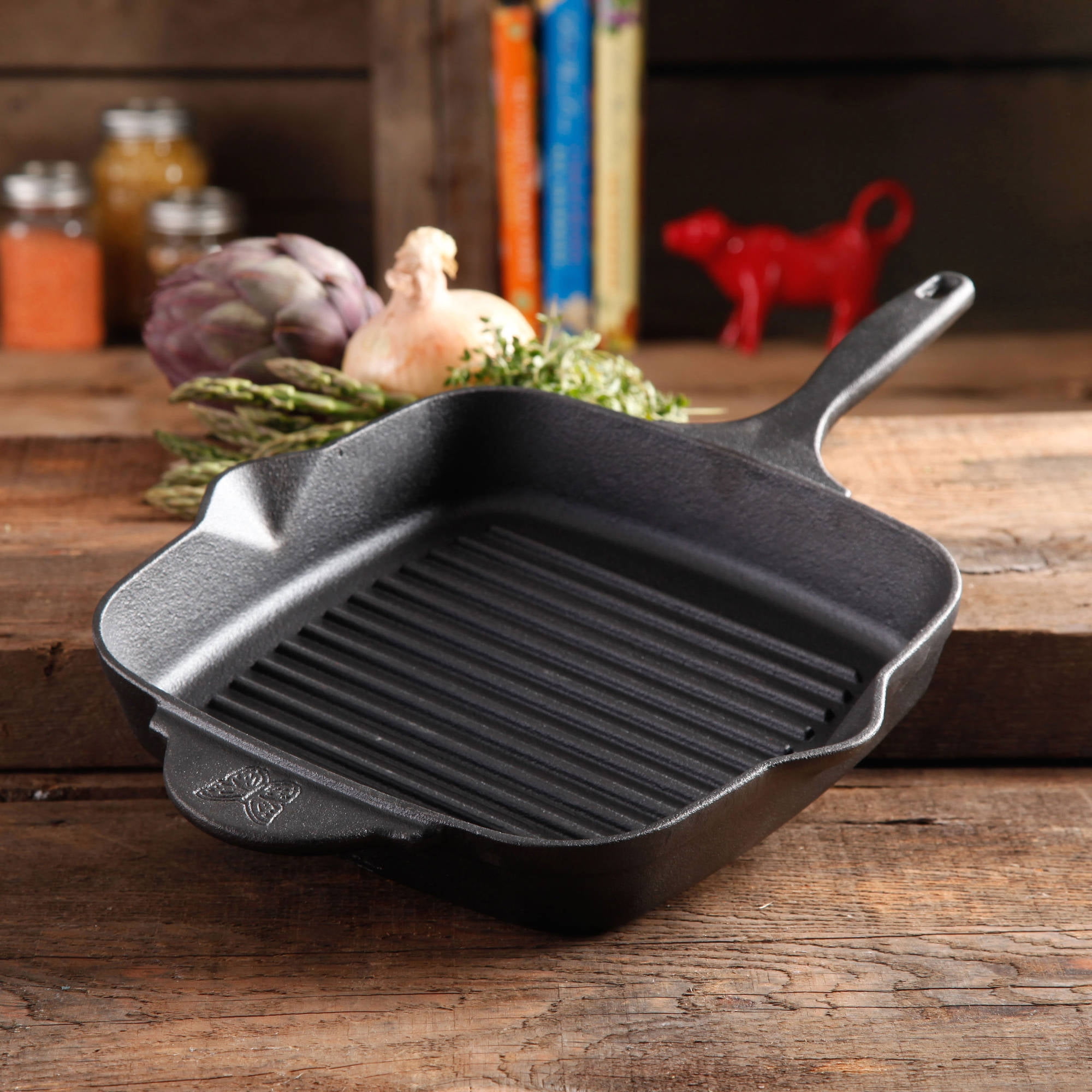 Lodge Cast Iron 10.25 Inch Cast Iron Grill Pan - Seasoned with