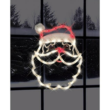 Christmas Lighted Window Decoration Santa Face By Impact