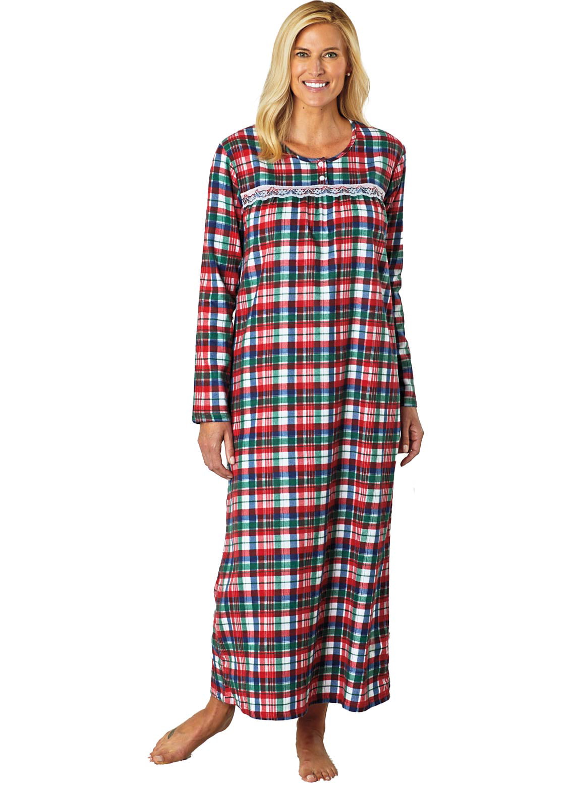 100% Cotton Flannel Gown by Cozee Corner - Walmart.com