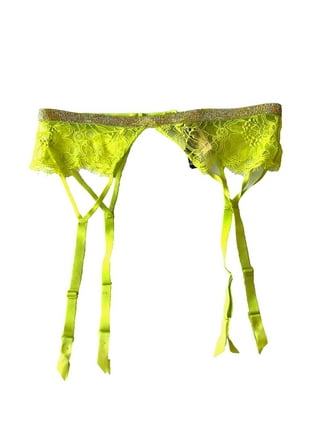 Victoria's Secret 36B BOMBSHELL BRA SET+GARTER TEDDY EMERALD GREEN shine  strap