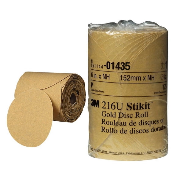 3M 1435 6 in. P320 Stikit Gold Sanding Discs (175-Pack)