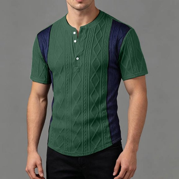 ’s Summer Knit Patchwork Short Sleeve T Shirt For Everyday Comfort And Style