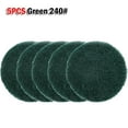 thumbnail image 4 of 5Pcs Cleaning Cloth Scrub Pad Industrial Scouring Pads Nylon Polishing Pad 4Inch Polishing Pad Polishing Tools Tool Accessories Green(240#) Smile Home, 4 of 9