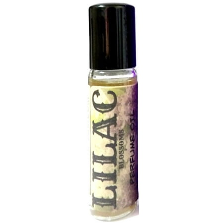 Oil Free Alcohol - Lilac 10 ml Glass Roll on Bottle with a Stainless Steel Ball, and black cap Pure undiluted and Alcohol Free Perfume Oil Fragrance oil, Vegan product