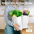 thumbnail image 4 of Fit Meal Prep 500 Pack 12 lb White Paper Lunch Bags, 13 x 7 x 4.5" Durable Paper Bags Bulk for Packing, Delivery, Take Out, Grocery, Retail Shopping, Premium Sack for Snacks, Bakery, 4 of 7