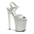 thumbnail image 2 of 8" Spike Heel P/F Sandals - Wht Pat/Wht, 10, 2 of 8