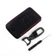 KERISTE Leather Car Key Protection Case Cover Keychain for Captur Clio Megane Koleos