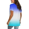 thumbnail image 5 of DondPO Tshirts for Women,Basic Tees Womens Loose Fit Tshirts Tops Casual Workout Yoga Tunic Gradient TShirts Tops Short Sleeve Shirts,Summer Tops for Women 2024,Deal Of The Day Light blue L, 5 of 6