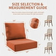 thumbnail image 2 of Outdoor Chair Cushions Set 24 x 24 x 6 inch, Waterproof & Fade Resistant Patio Furniture Replacement Deep Seat & Back Cushions for Patio Chair Sofa Couch, Orange, 2 of 8