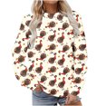 thumbnail image 3 of Frostluinai Sweatshirts for Women Gobble Til You Wobble T-Shirt Crewneck Long Sleeve Turkey Graphic Sweat Shirts for Fall, 3 of 6