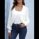 thumbnail image 4 of Corto de Punto con Mangas Murciélago Largas para Mujer, Cárdigan Informal Elegante con Abertura Frontal para Vestidos. XL, 4 of 10
