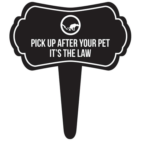 Pick Up After Your Pet It'S The Law Home Yard Lawn Sign,