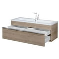 thumbnail image 4 of Cutler Kitchen and Bath Trough 42" Wood/Cultured Marble Bathroom Vanity in Oak, 4 of 6