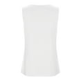 thumbnail image 6 of WNEGSTG Women's Cotton Blend V Neck Sleeveless T Shirt Loose Casual Tank Tops with Pocket White, 6 of 9