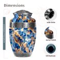 thumbnail image 2 of MUKTIVE Flower Cremation Urns for Human Ashes Adult Female - Large Blue & White Funeral Urns for Adult Male - Decorative Burial Urn - Memorial Urn for Ashes for Men & Women - 10 Inch, 2 of 7