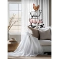 thumbnail image 4 of Sheer Curtains 63 Inch Length, Farm Animals Semi Sheer Curtains Light Filtering Window Treatment, Watercolor Farmhouse Cow Pig Chickens Sheeps Privacy Voile Drapes for Living Room Bedroom 52x63 Inch, 4 of 7