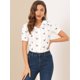 thumbnail image 3 of Camisa Floral Semitransparente Allegra K Con Cuello Peter Pan Para Mujer Blanco XS, 3 of 6