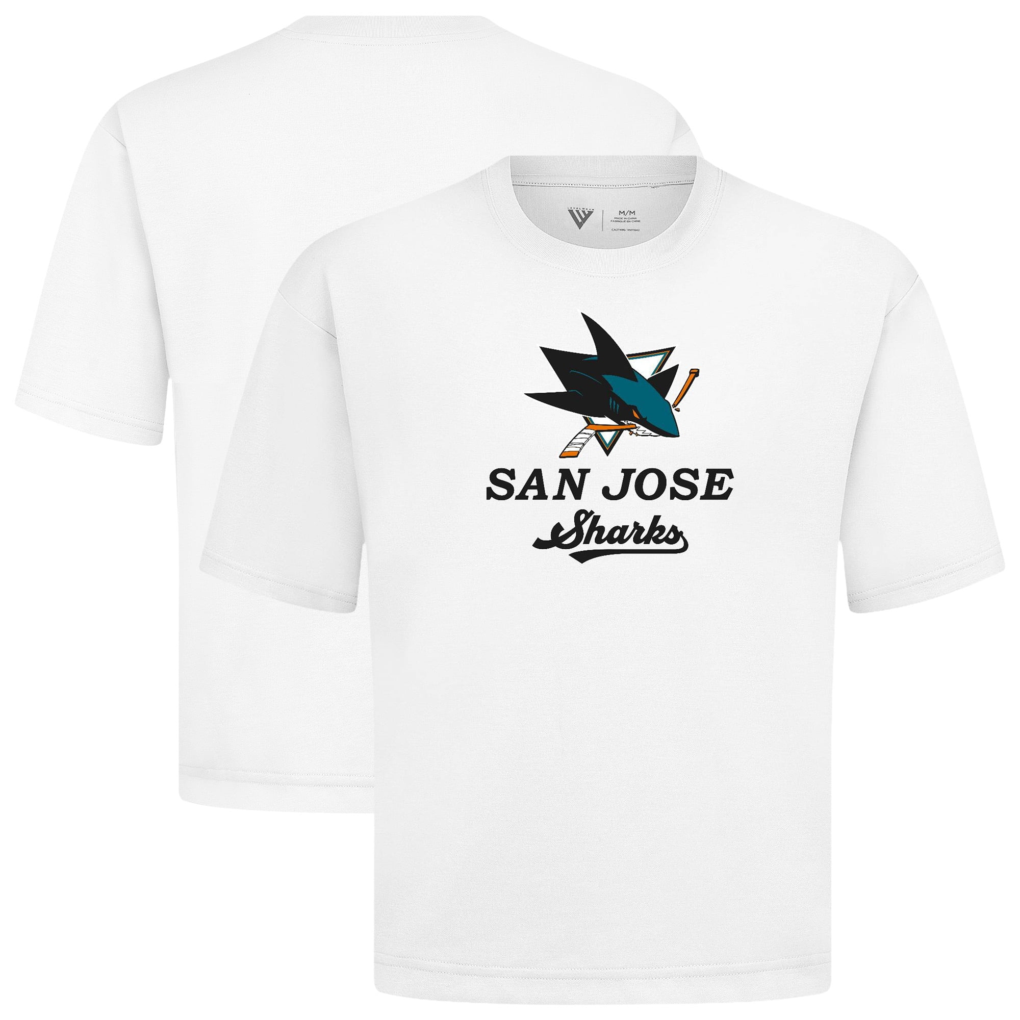 Men's Levelwear White San Jose Sharks Team Surge Luxe Signature Knit T-Shirt