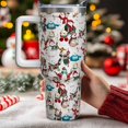 thumbnail image 3 of 40 oz Christmas Tumblers with Handle and Straw, Vintage Snowman 40oz Stainless Steel Vacuum Insulated Travel Coffee Mug Cup Water Bottle, Christmas Decor Stuff Accessories Gifts for Women, 3 of 6