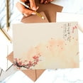 thumbnail image 3 of WORGEOUS  80 Sheets Plum Blossom Stationery Pastel Paper Ream Vinyl Sticker Retro Decor Writing, 3 of 8