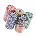 thumbnail image 2 of 100x Fichas de póquer Casino Baoblaze Diversión en casa Variedad Juego de póquer 4 cm, 2 of 8