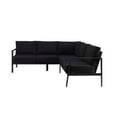 thumbnail image 2 of Pemberly Row Lightweight Outdoor Sectional with Black Cushions in Black Aluminum, 2 of 18