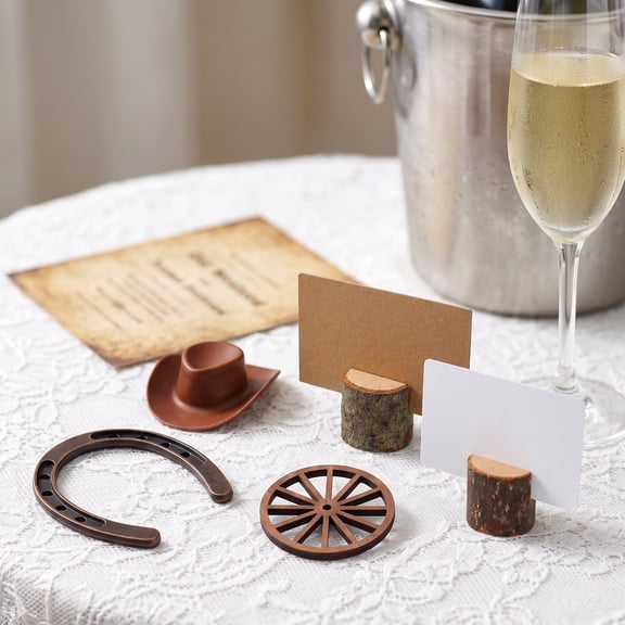 Milisten 20Pcs Cowboy Centerpieces for Tables Western Theme Party Decorations with Wooden Place Card Holders