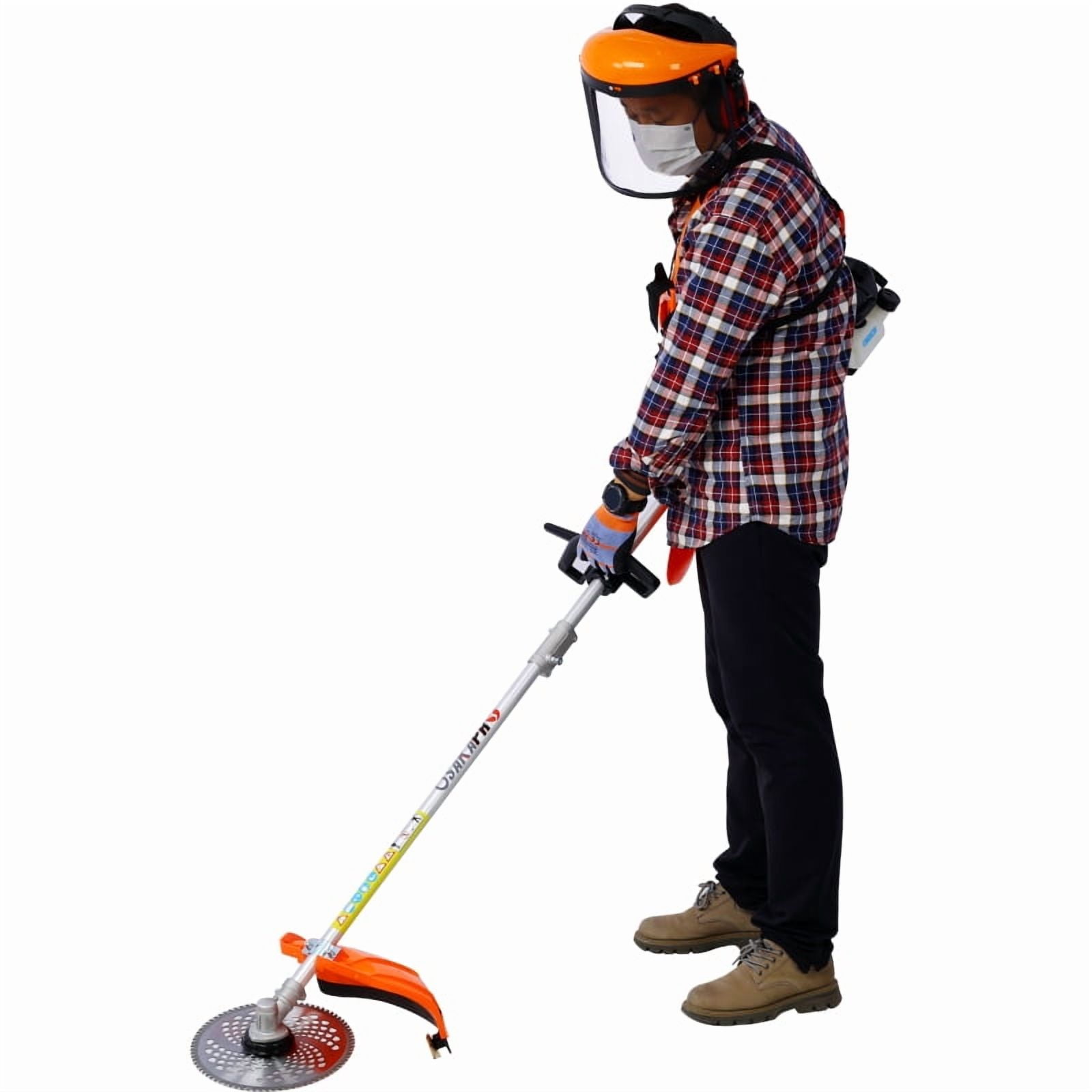 LuckyNote 33cc 10-in-1 Gas Powered Multi-Function Trimmer Kit with Pole Saw, Brush Cutter, Hedge Trimmer, Shoulder Harness & Safety Gear