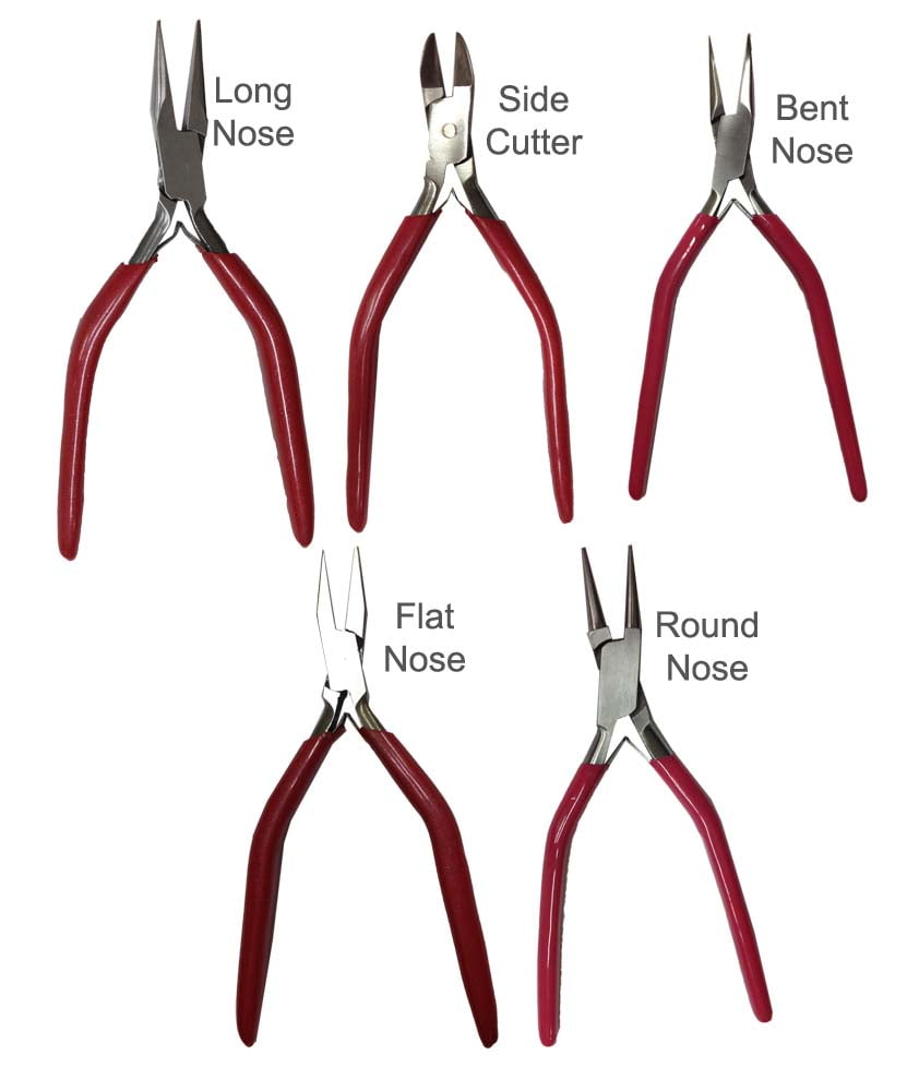 PLIER KING 6.5" Heavy Duty Premium Plier Set | Vinyl-Covered Handles | Includes Long Chain Nose, Side Cutter & More | Ideal for Jewelry, Crafts & Precision Tasks